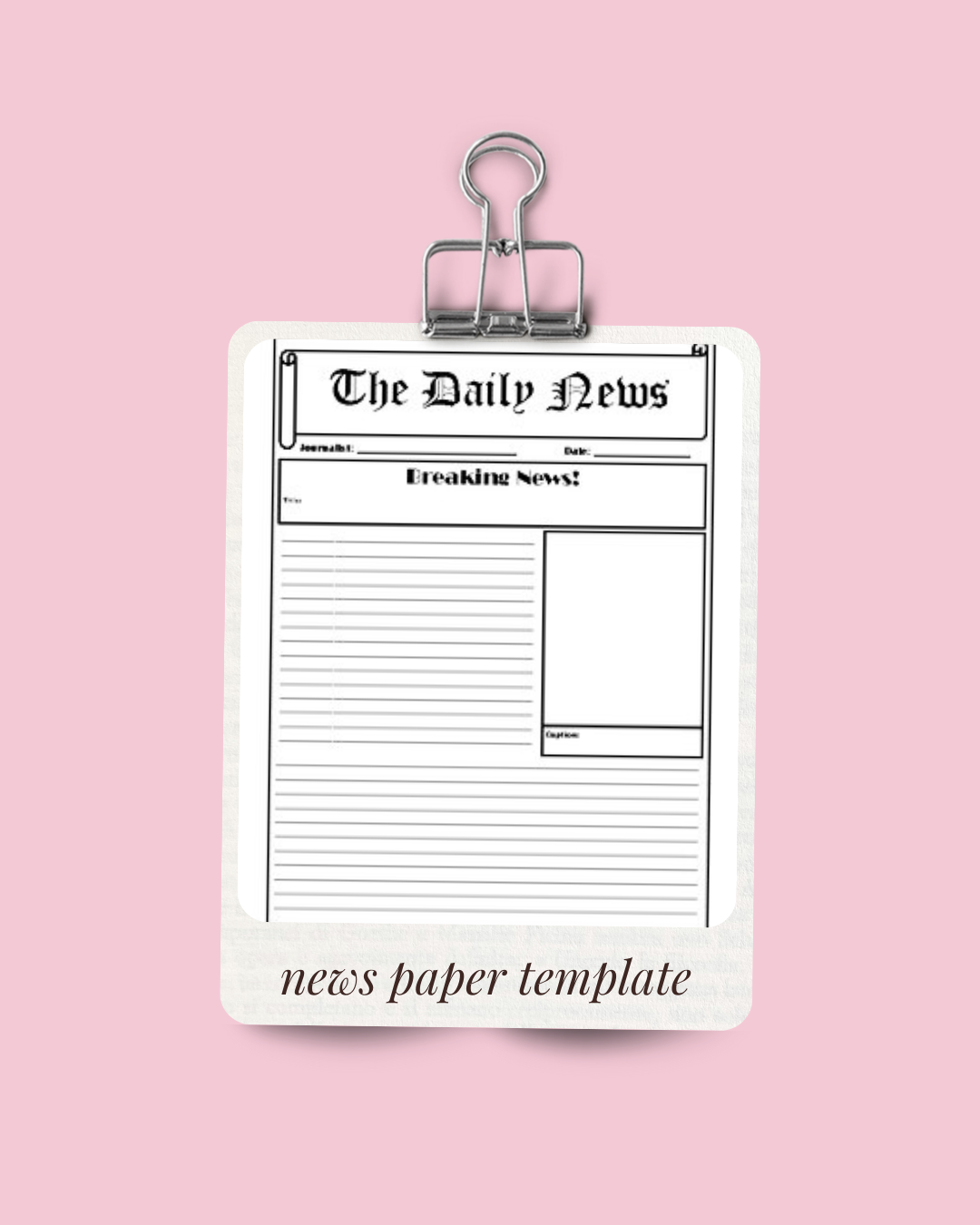 NEWS PAPER TEMPLATE